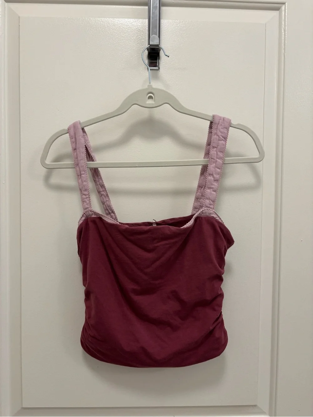 Free People Two-Tone Pink Going Out Top